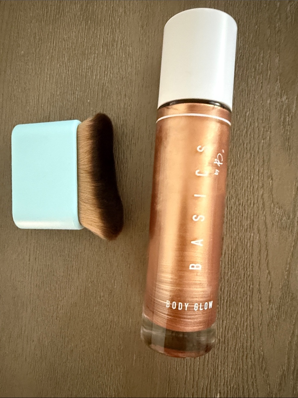 Basics By B Bronzer Body Glow and Brush.  Never used.